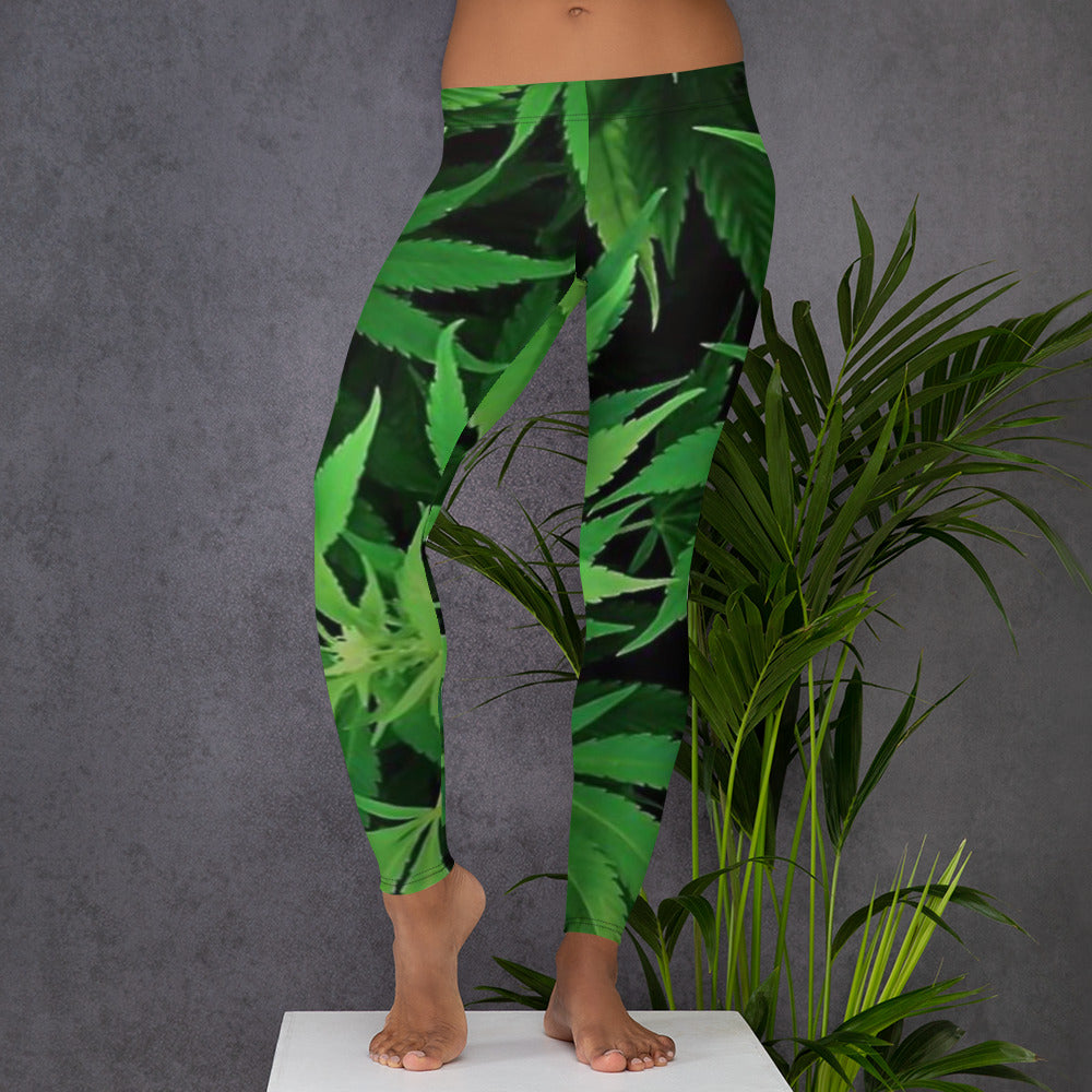 Cannabis Print Leggings